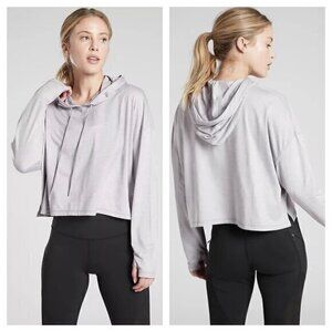 Athleta Uptempo Short Hoody XL Light Gray